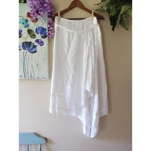 Talbot's White Asymmetrical Skirt Size 4